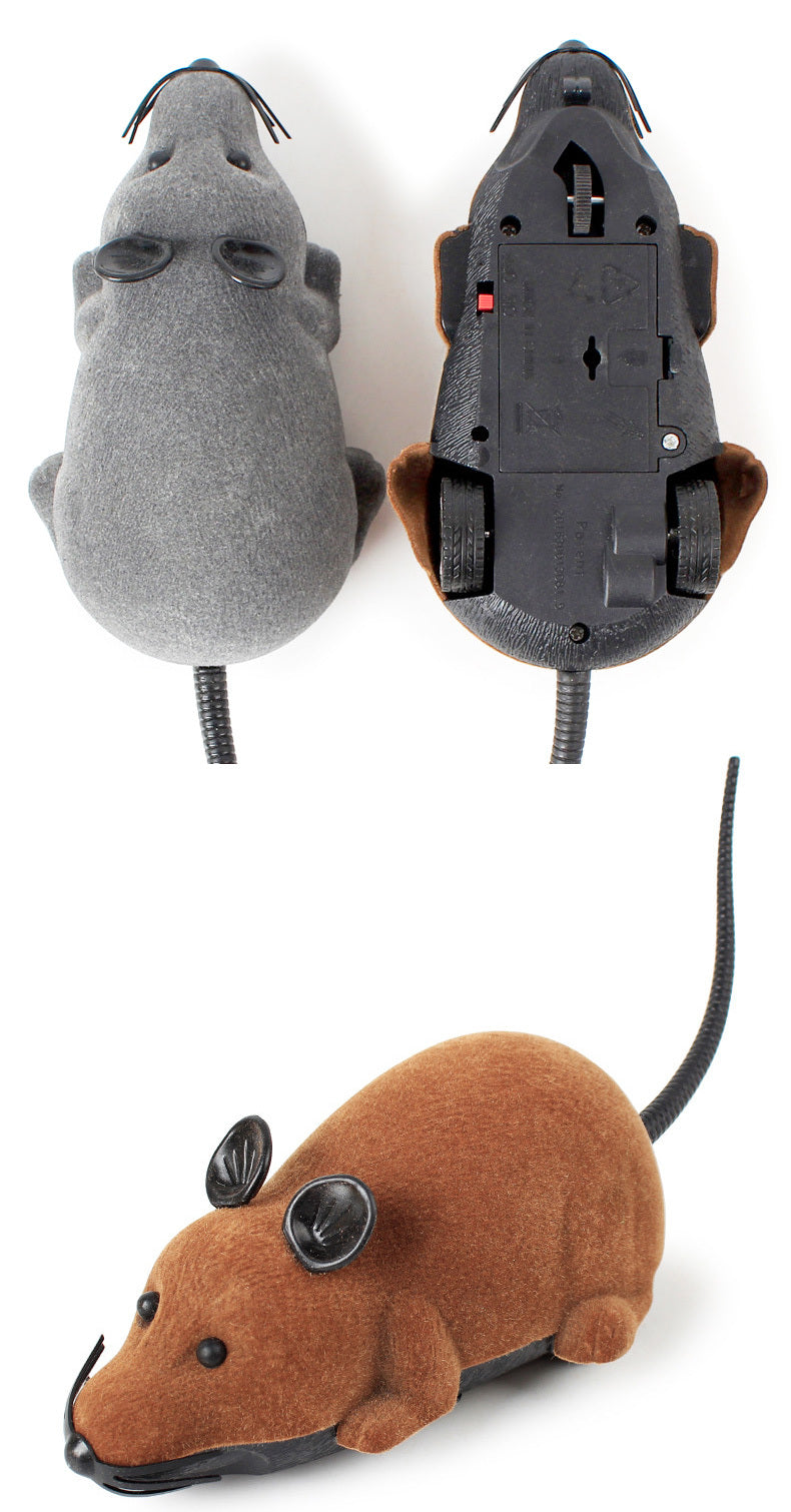 Electric Remote-Control Flocking Mouse Toy – Interactive Fun for Cats - Penuel's Paw