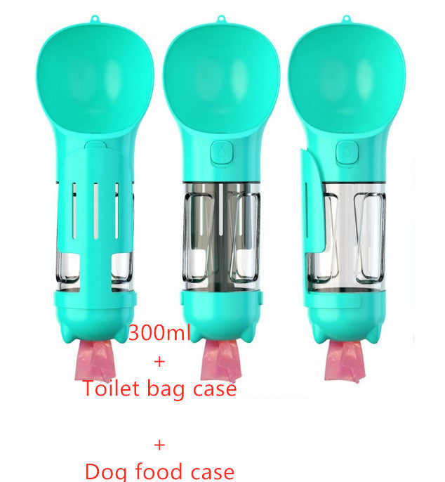 3-in-1 Portable Pet Water Bottle & Travel Feeder