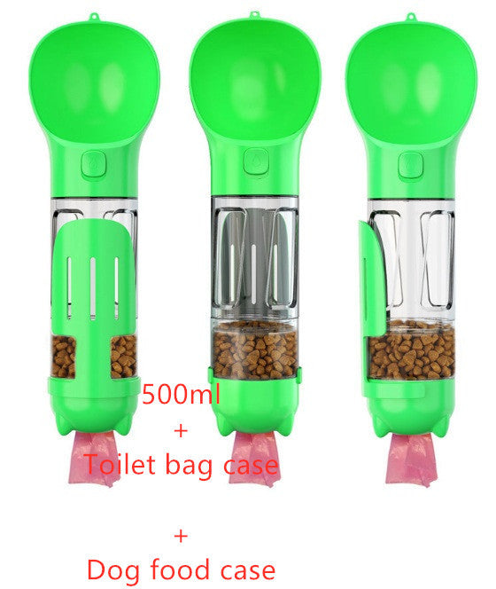 3-in-1 Portable Pet Water Bottle & Travel Feeder