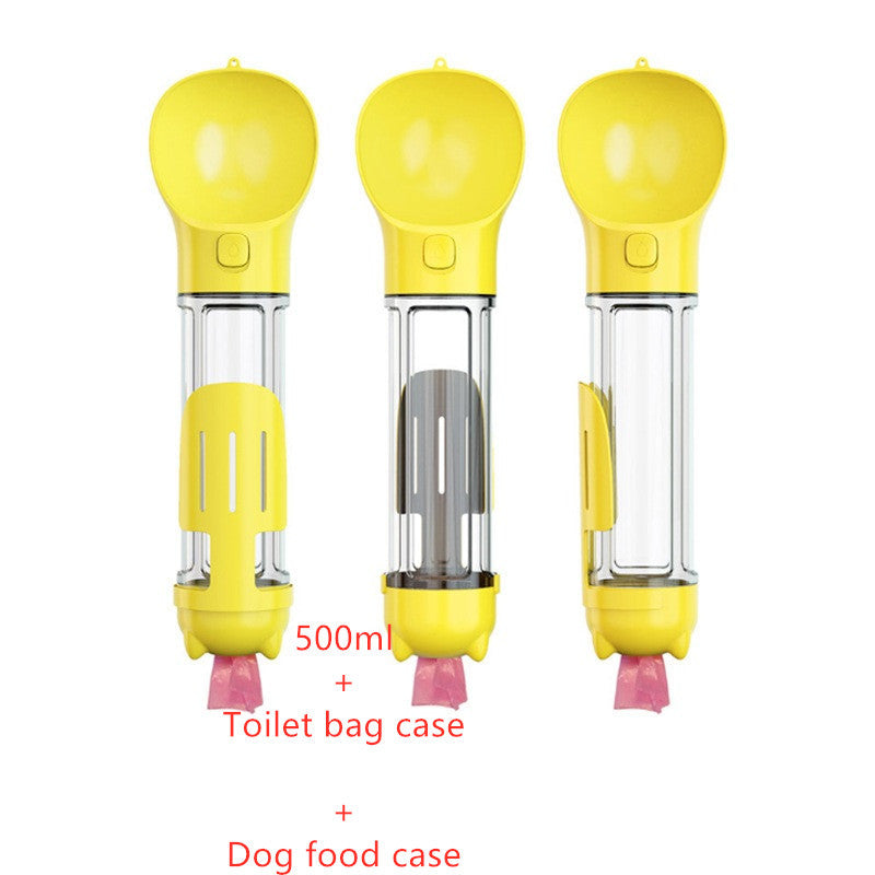 3-in-1 Portable Pet Water Bottle & Travel Feeder