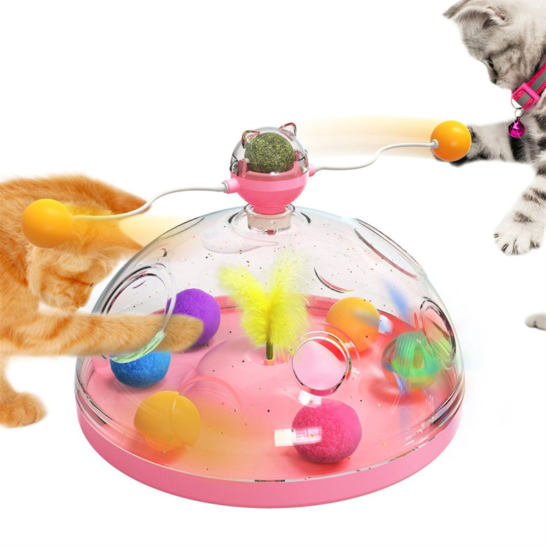 Meows Windmill Interactive Cat Toy – Catnip & Luminous Turntable