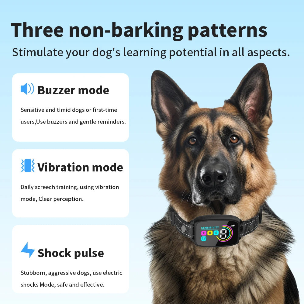 Smart Anti-Barking Dog Collar – Rechargeable & Waterproof Bark Stopper
