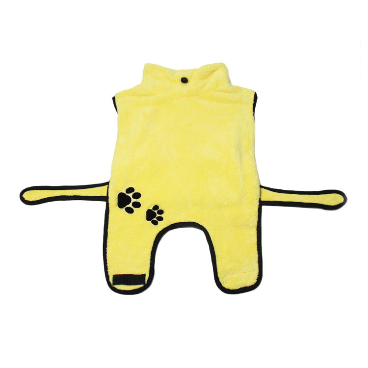 Soft And Absorbent Pet Embroidered Bathrobe Coral Fleece Pajamas - Penuel's Paw