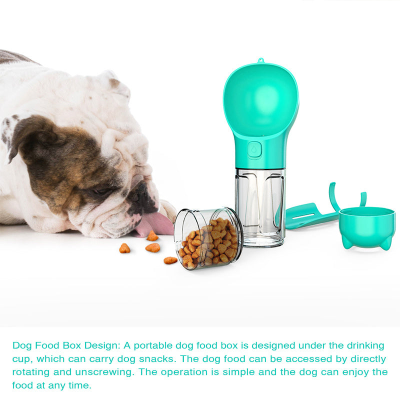 3-in-1 Portable Pet Water Bottle & Travel Feeder