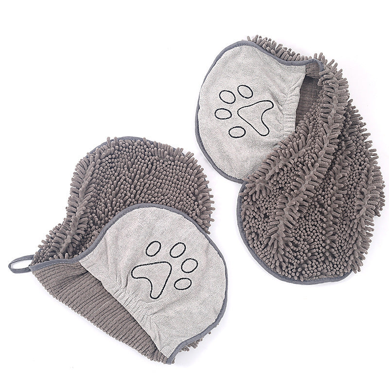 Pet Scrubbing Towel For Cats And Gloved Bath Towels - Penuel's Paw